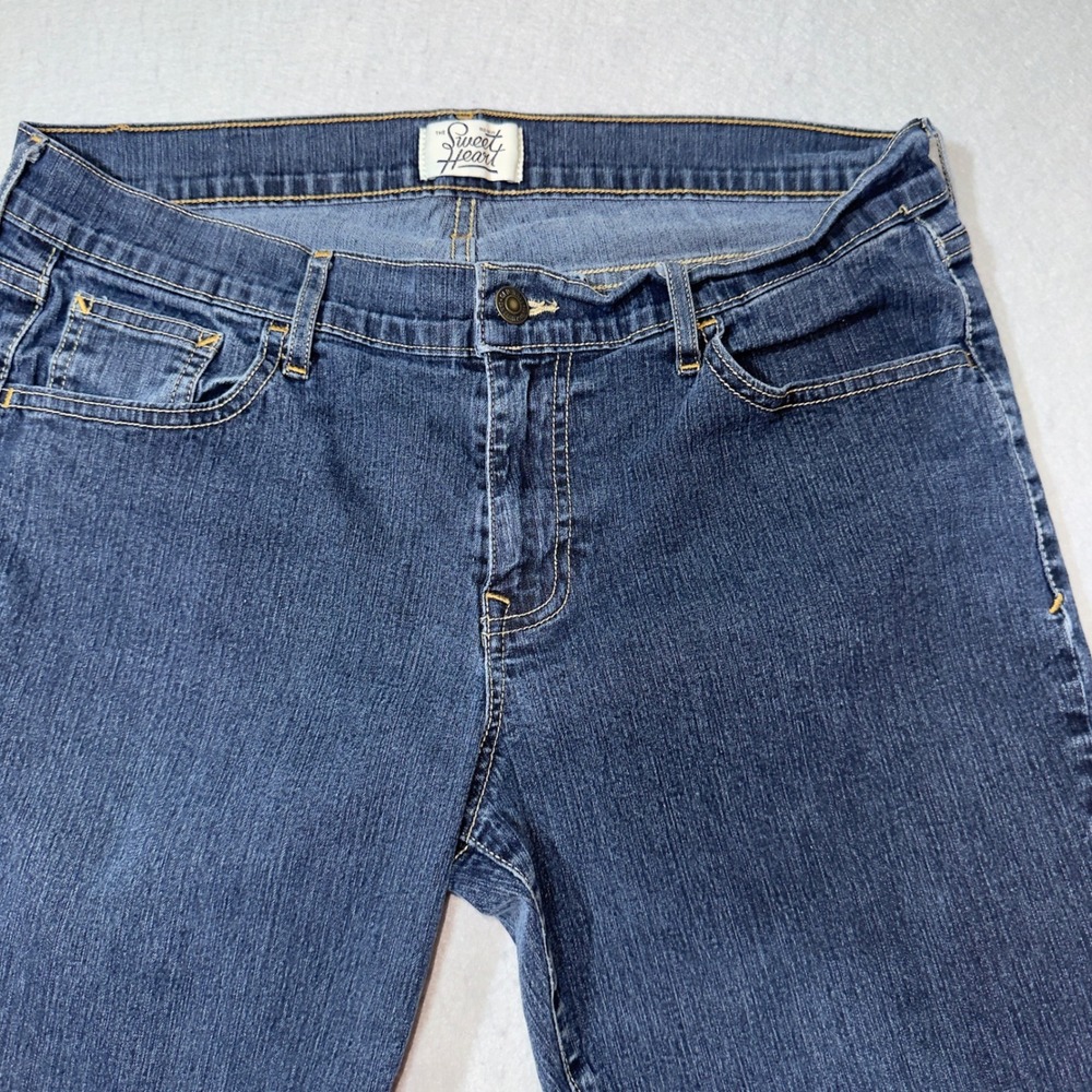 Old Navy Sweetheart Jeans Women 12 Regular Dark Wash Good Straight Leg Stretch